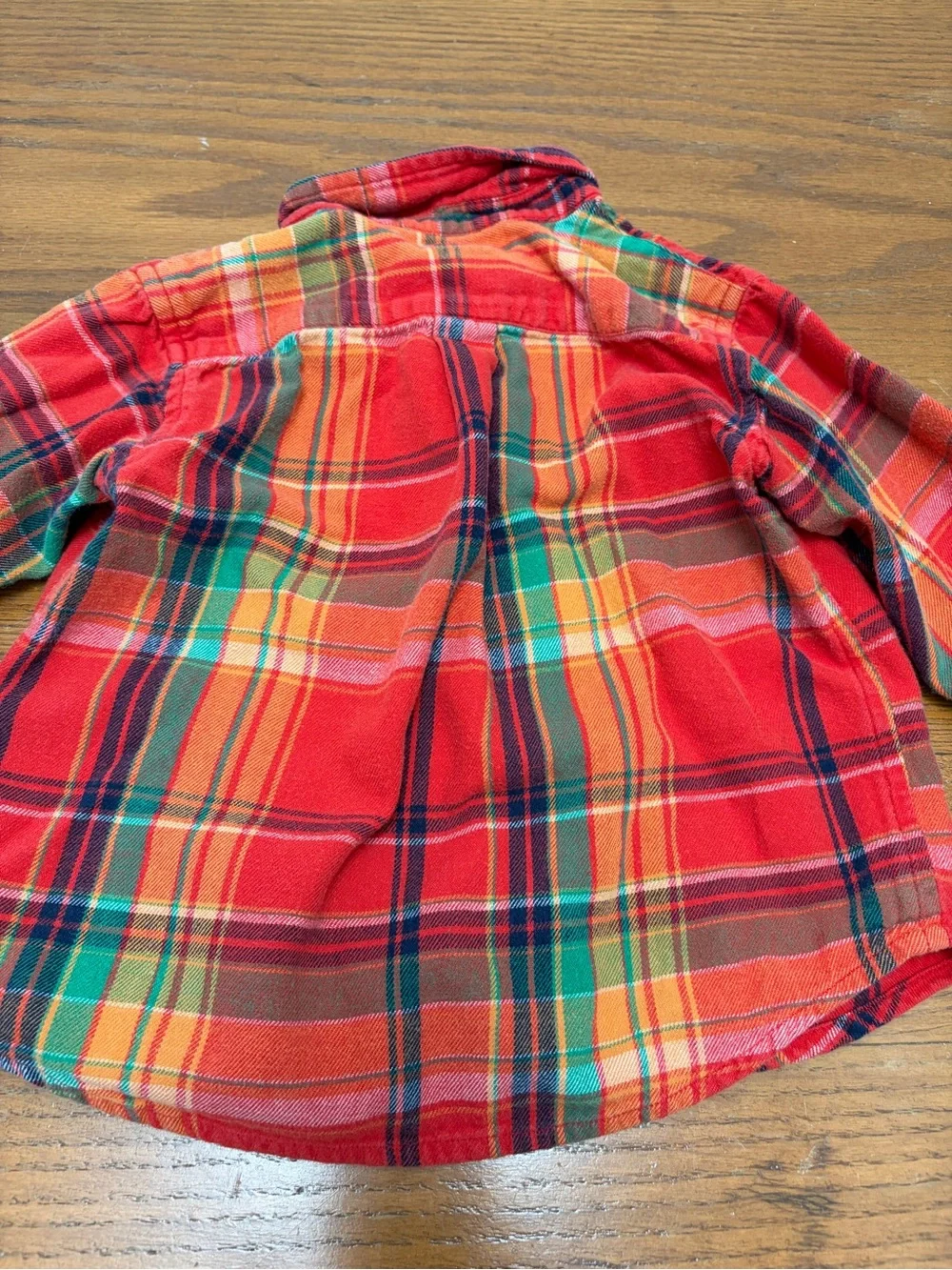 Ralph Lauren Red and Green Plaid Button-Down Toddler Boys Shirt - Size 24M